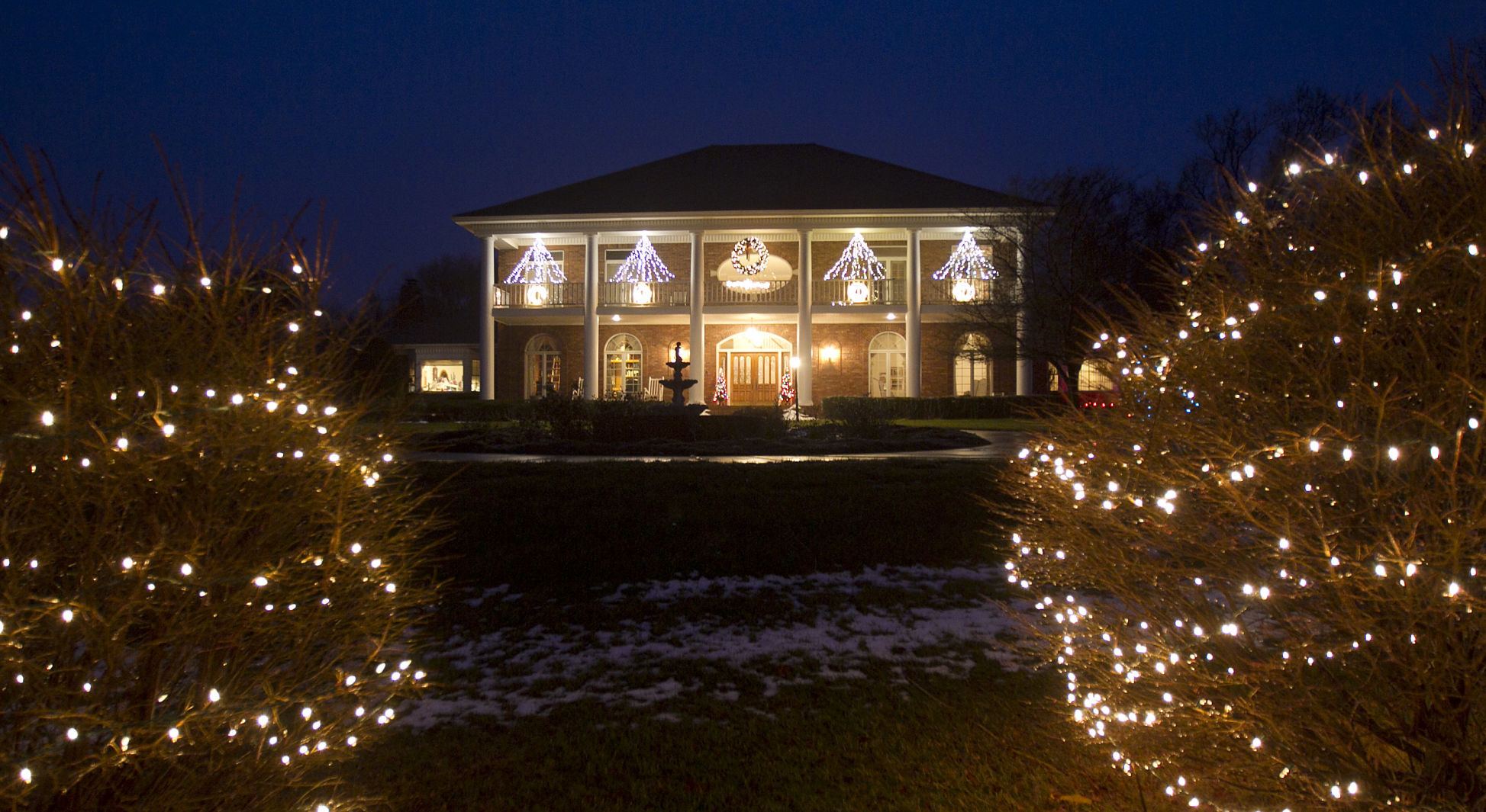 Christmas lights at this Trailridge Ranches Home near 217th Street and West Center Road.